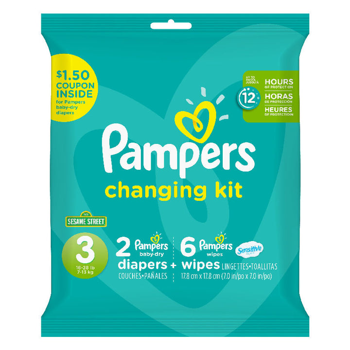 Pampers Diapers Change Kit Size 3-2 Count-10/Case