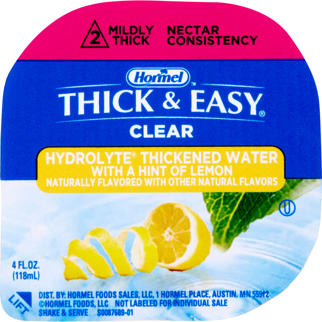 Thick & Easy Clear Hydrolyte Thickened Water-24 Count-1/Case