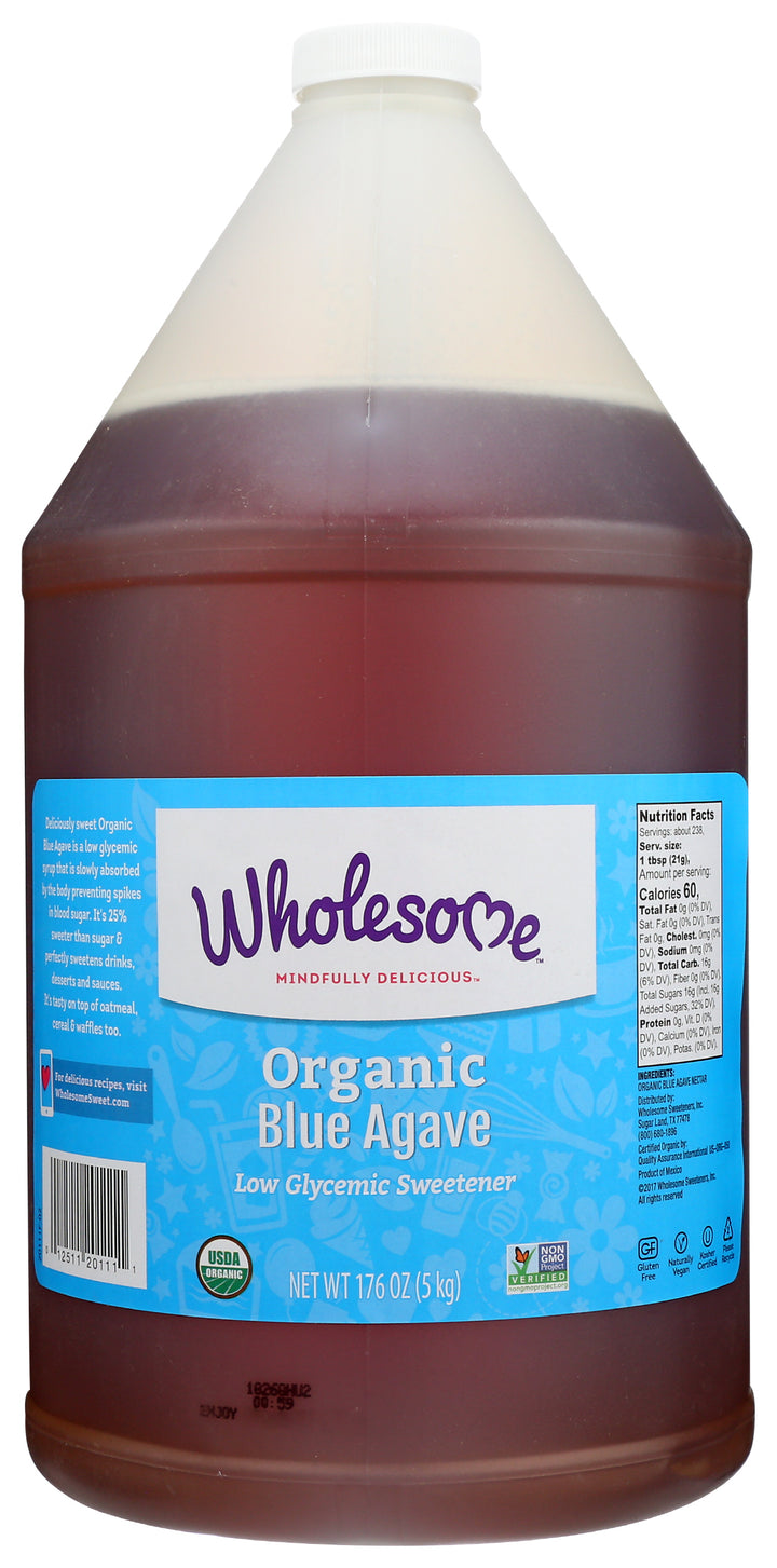 Wholesome Sweetener Organic Agave Blue Syrup Bulk-176 oz.-2/Case