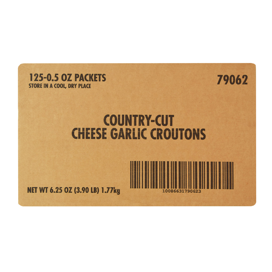 Fresh Gourmet Country Cut Cheese Garlic Crouton Single Serve-0.5 oz.-125/Case