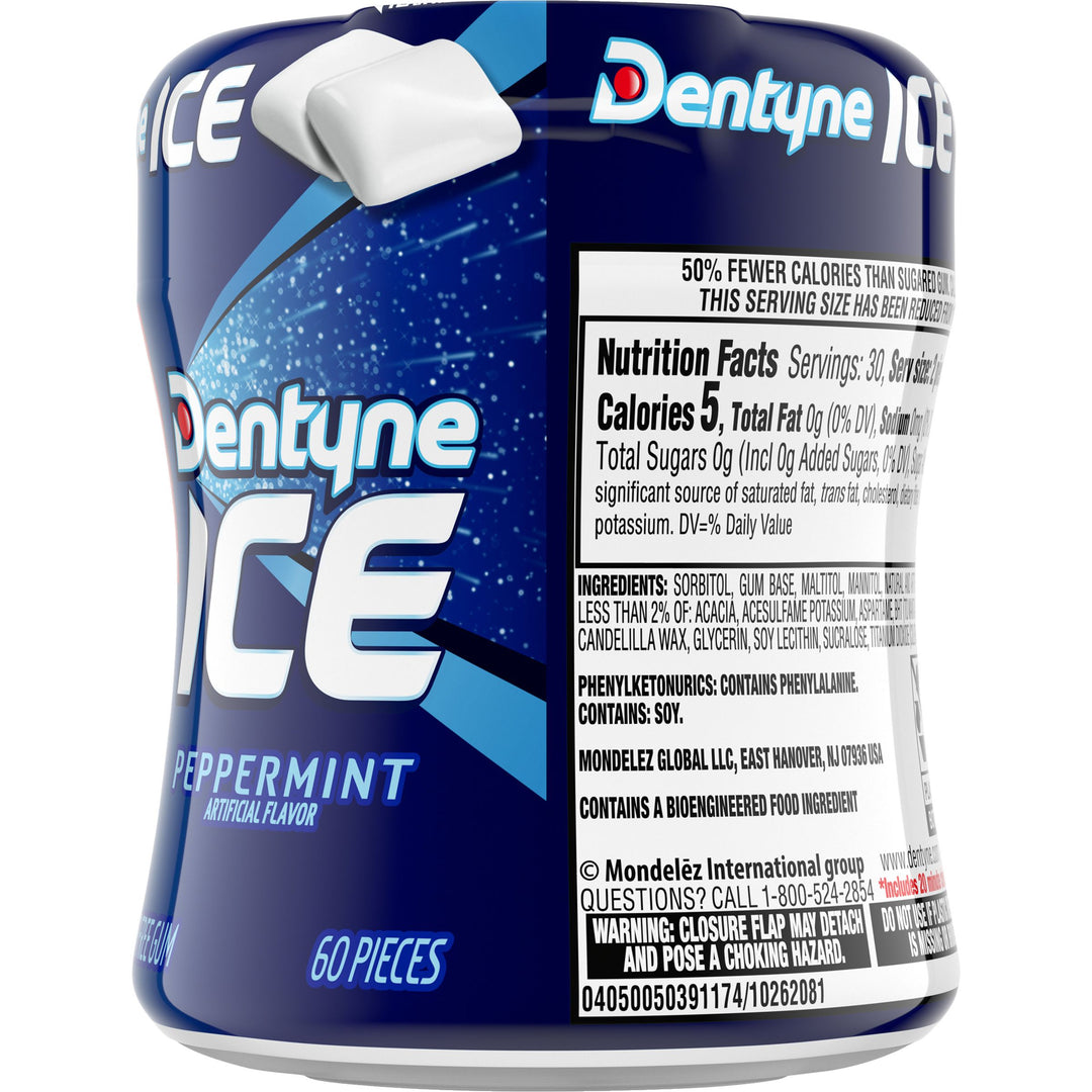 Dentyne Ice Gum Peppermint 60 Piece-60 Count-4/Box-6/Case