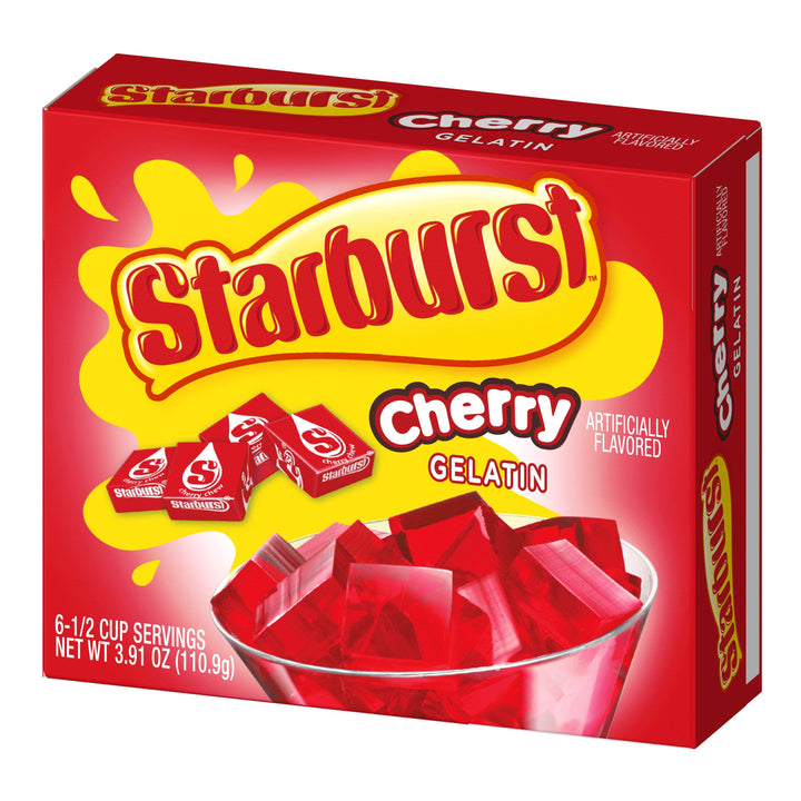 Starburst Cherry Flavored Gelatin Mix-3.91 oz.-12/Case