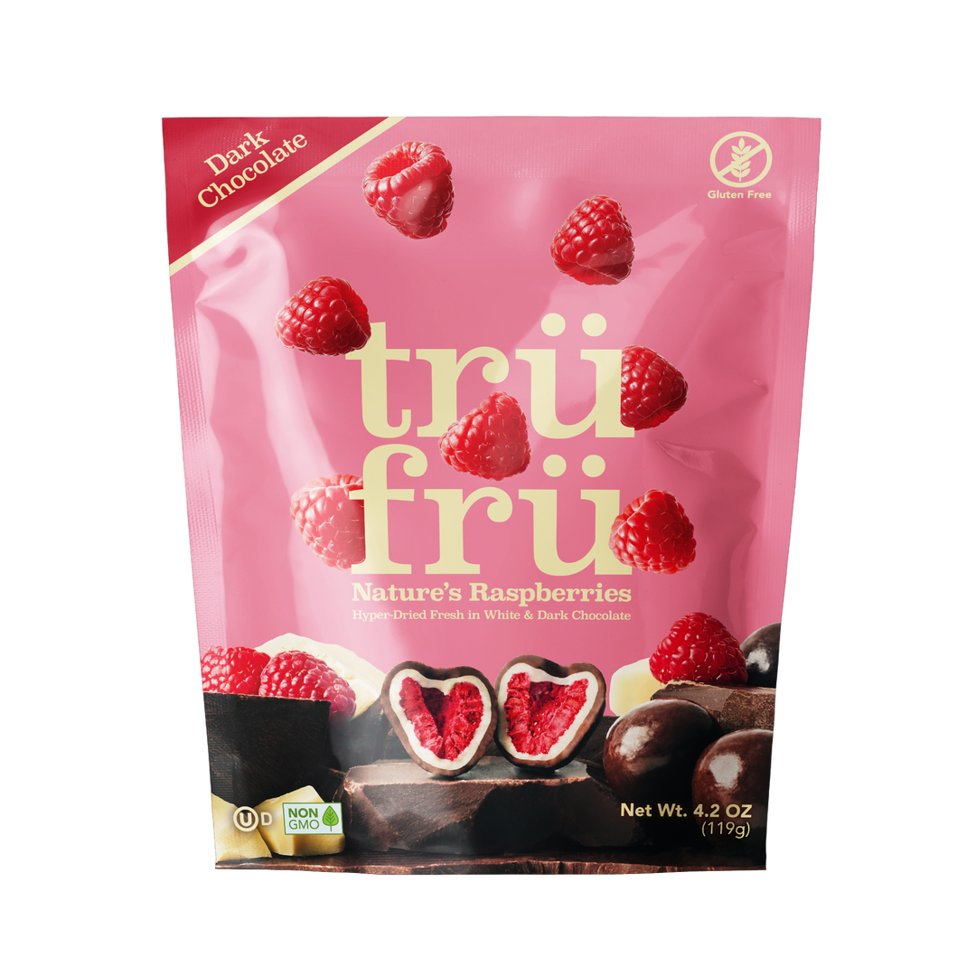 Tru Fru Hyper-Dried Grab & Share Real Raspberries In Dark Chocolate-4.2 oz.-6/Case