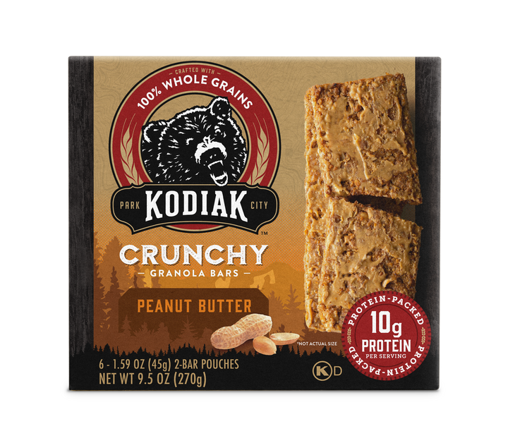 Kodiak Cakes Peanut Butter Crunchy Granola Bars-9.5 oz.-12/Case