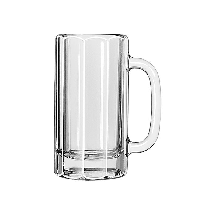 Libbey 12 oz. Paneled Clear Glass Beer Mug-12 Each-1/Case