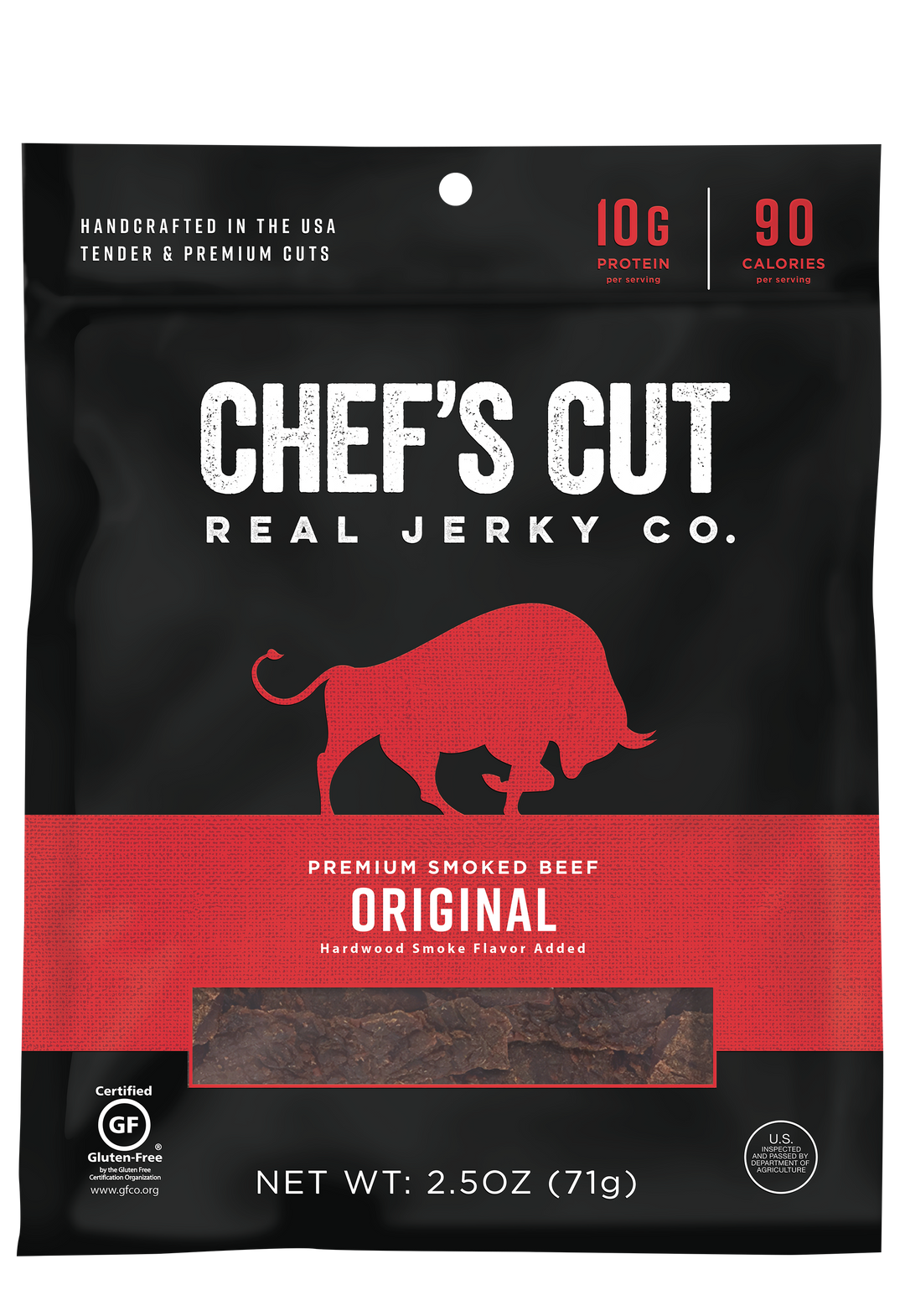 Chef's Cut Real Jerky Co. Smoked Beef Original Recipe-2.5 oz.-8/Case