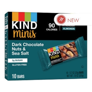 Kind Healthy Snacks Mini Dark Chocolate Nuts Bar-0.7 oz.-10/Box-8/Case
