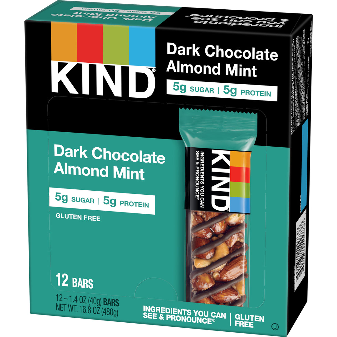 Kind Snacks Dark Chocolate Almond Mint Bar-1.4 oz.-12/Box-6/Case