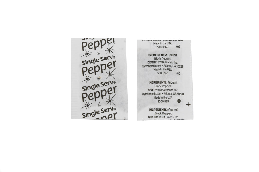 Single Serv Pepper Flat Packets-0.1 Gram-6000/Case