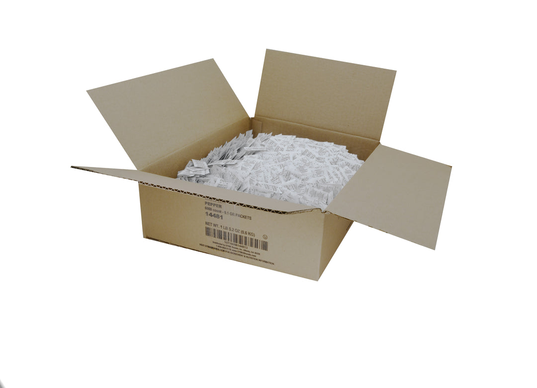 Single Serv Pepper Flat Packets-0.1 Gram-6000/Case
