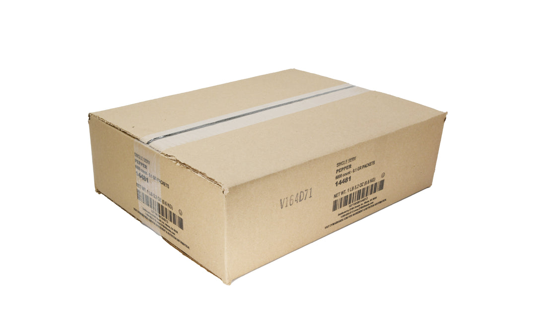 Single Serv Pepper Flat Packets-0.1 Gram-6000/Case