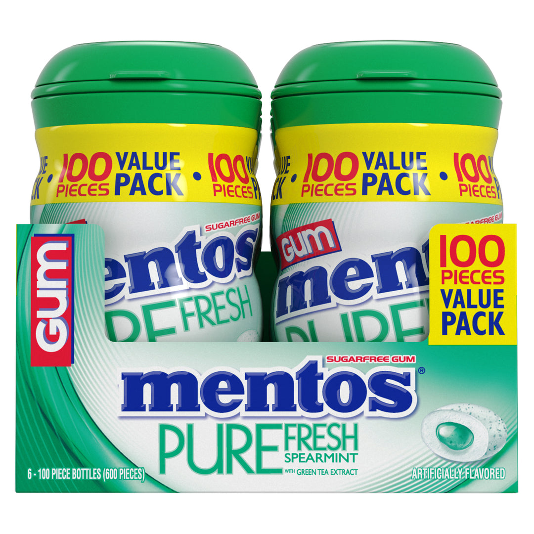 Mentos Gum Extra Large Spearmint-100 Piece-6/Box-6/Case