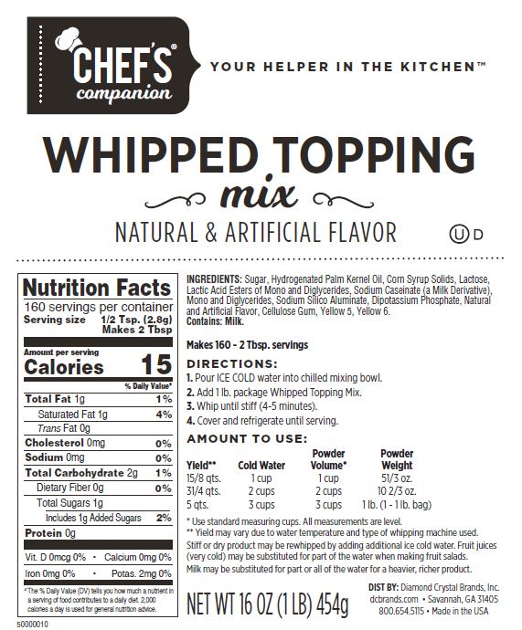 Chefs Companion Whipped Topping Mix-1 lb.-12/Case