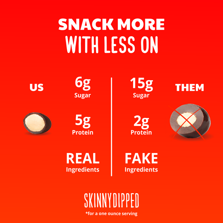 Skinny Dipped Almonds Dark Chocolate Peanut Butter Almonds Single Serve Packets-1.2 oz.-10/Box-4/Case