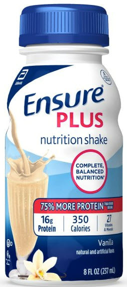 Ensure Plus Vanilla 8 oz.-8 fl oz.s-6/Box-4/Case