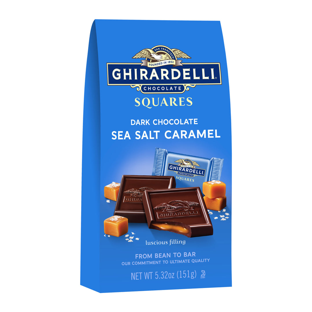 Ghirardelli Dark Chocolate & Sea Salt Caramel Square-5.32 oz.-6/Case