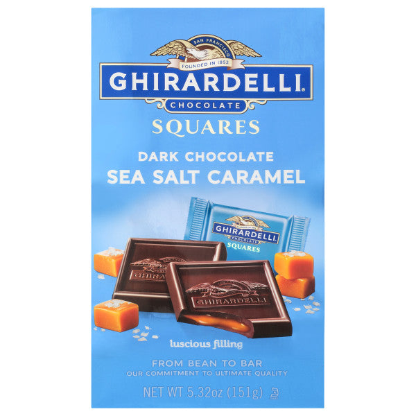 Ghirardelli Dark Chocolate & Sea Salt Caramel Square-5.32 oz.-6/Case