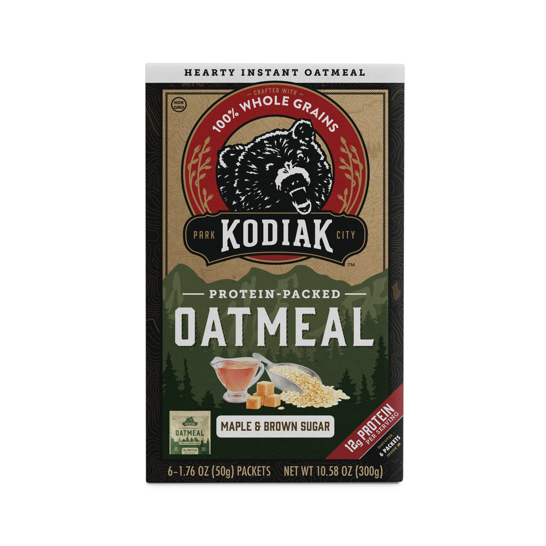 Kodiak Cakes Maple Brown Sugar Oatmeal Packets-10.58 oz.-6/Case