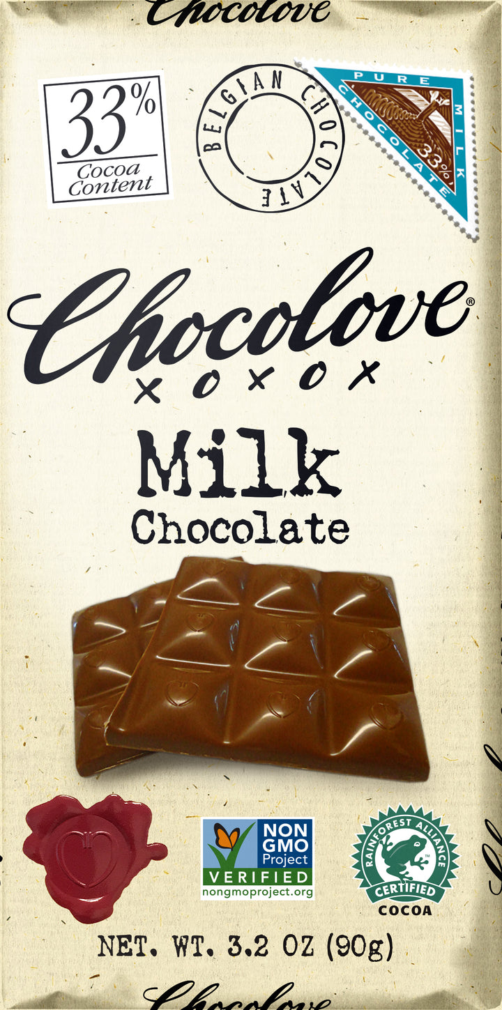 Chocolove Milk Chocolate Bar-3.2 oz.-12/Box-12/Case
