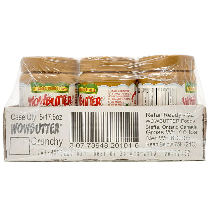 Wowbutter Peanut Free Spread Jars Crunchy-17.6 oz.-6/Case