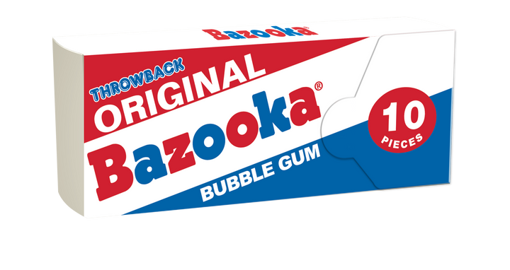 Bazooka Original Bubble Gum Wallet Pack-2.11 oz.-12/Box-12/Case