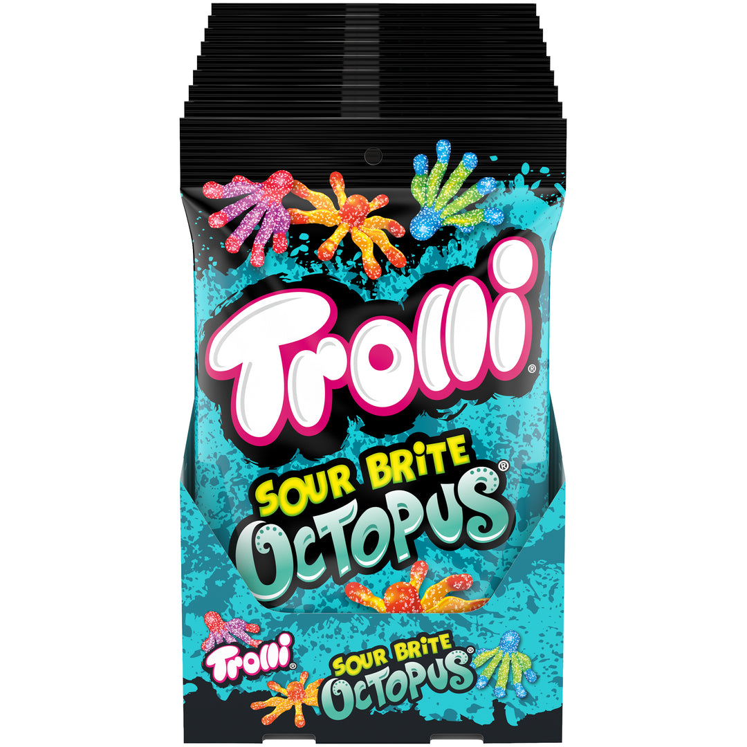 Trolli Sour Brite Octopus Gummy Candy-6.3 oz.-8/Case