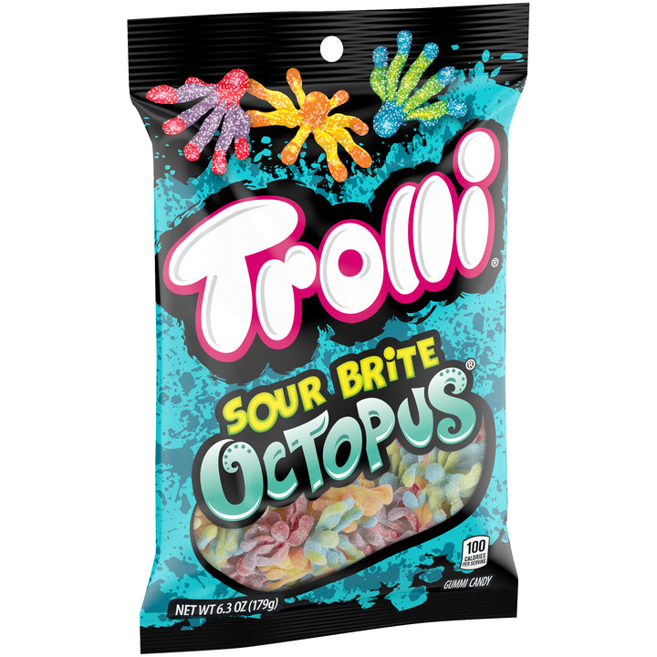 Trolli Sour Brite Octopus Gummy Candy-6.3 oz.-8/Case