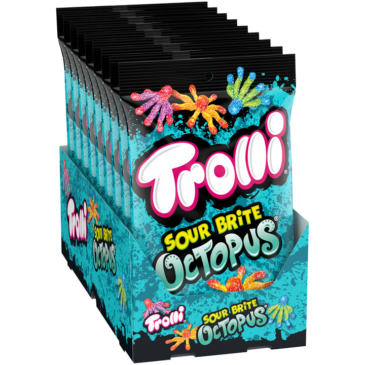 Trolli Sour Brite Octopus Gummy Candy-6.3 oz.-8/Case