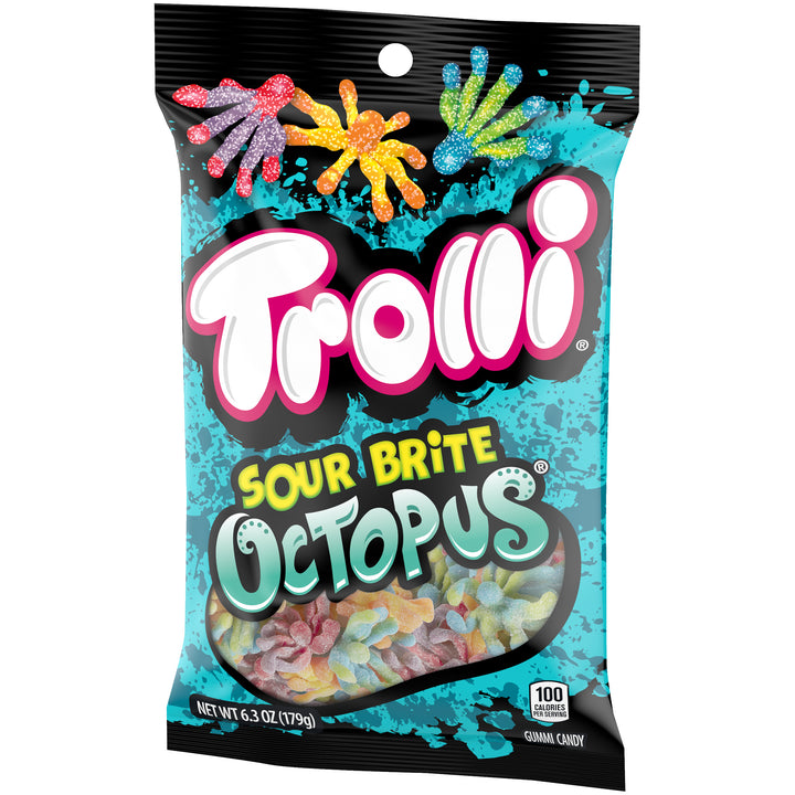 Trolli Sour Brite Octopus Gummy Candy-6.3 oz.-8/Case