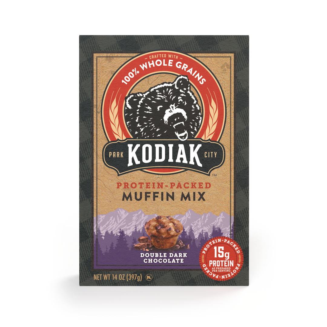 Kodiak Cakes Double Chocolate Power Bake Protein Muffin-14 oz.-6/Case