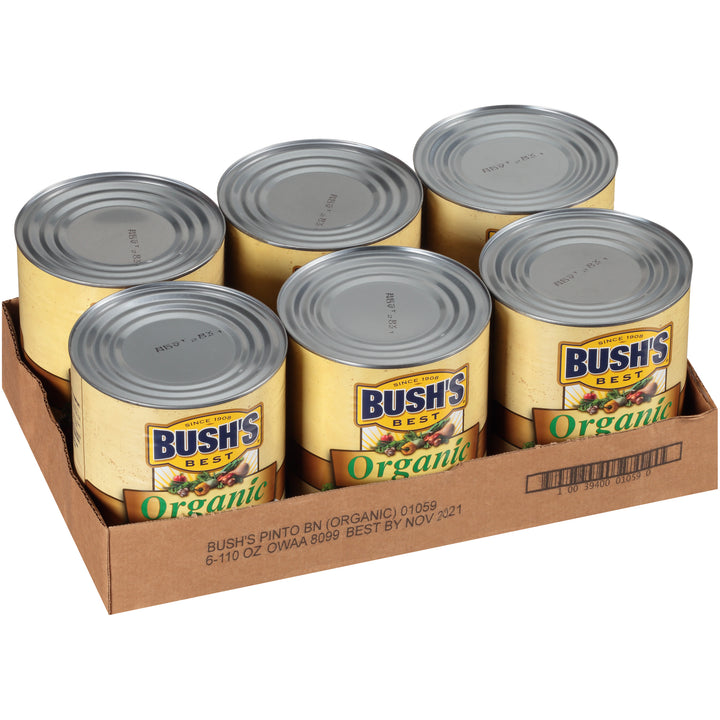 Bush's Best Organic Pinto Beans-110 oz.-6/Case