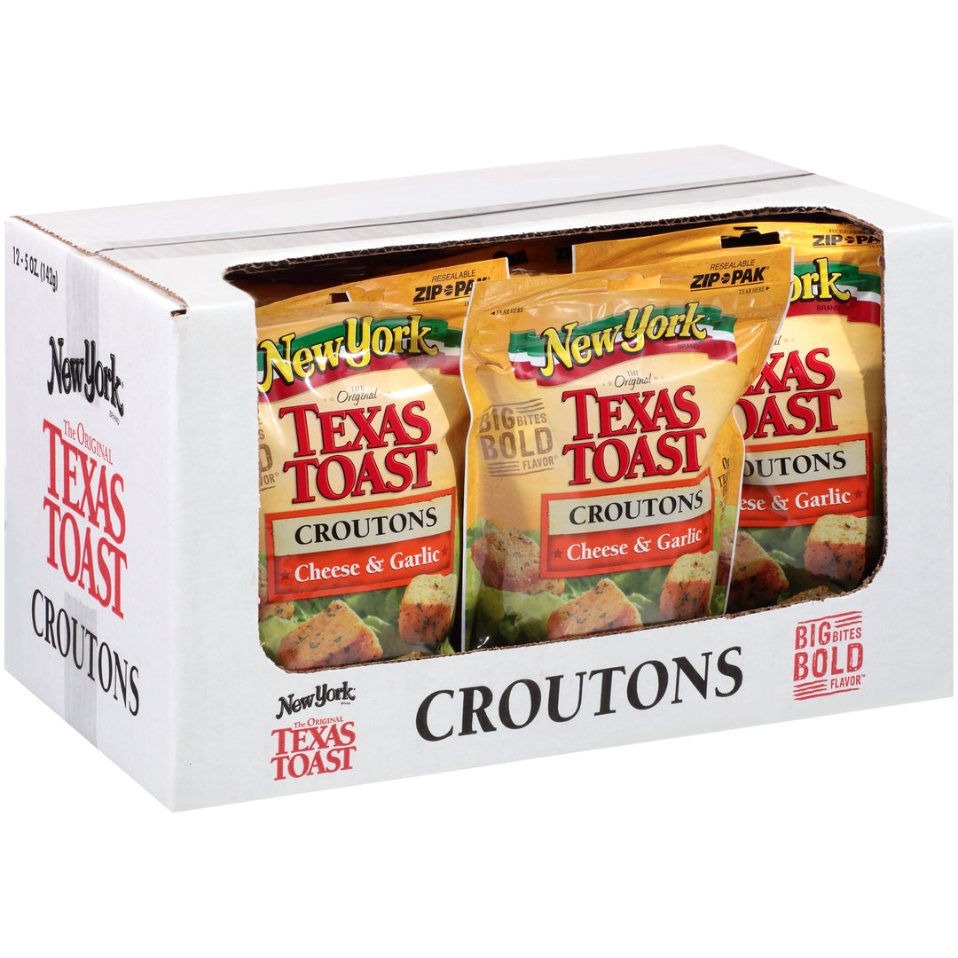 New York Texas Toast Cheese And Garlic Crouton Bag-5 oz.-12/Case