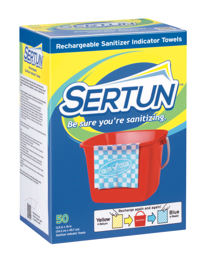 Sertun Sanitizer Indicator Towel Rechargeable-50 Count-50/Case