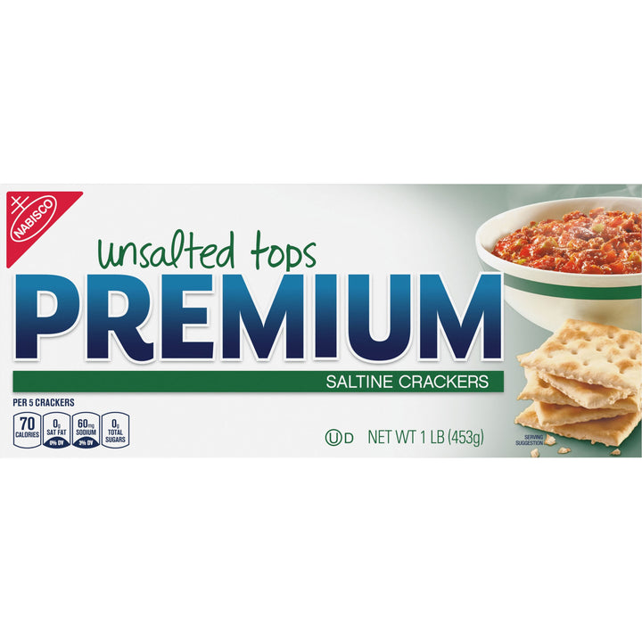 Premium Nabisco Unsalted Saltine Crackers-16 oz.-12/Case