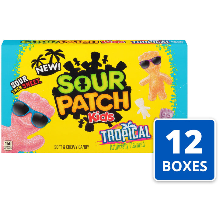 Sour Patch Kids Fat Free Tropical Soft Candy Box-3.5 oz.-12/Case