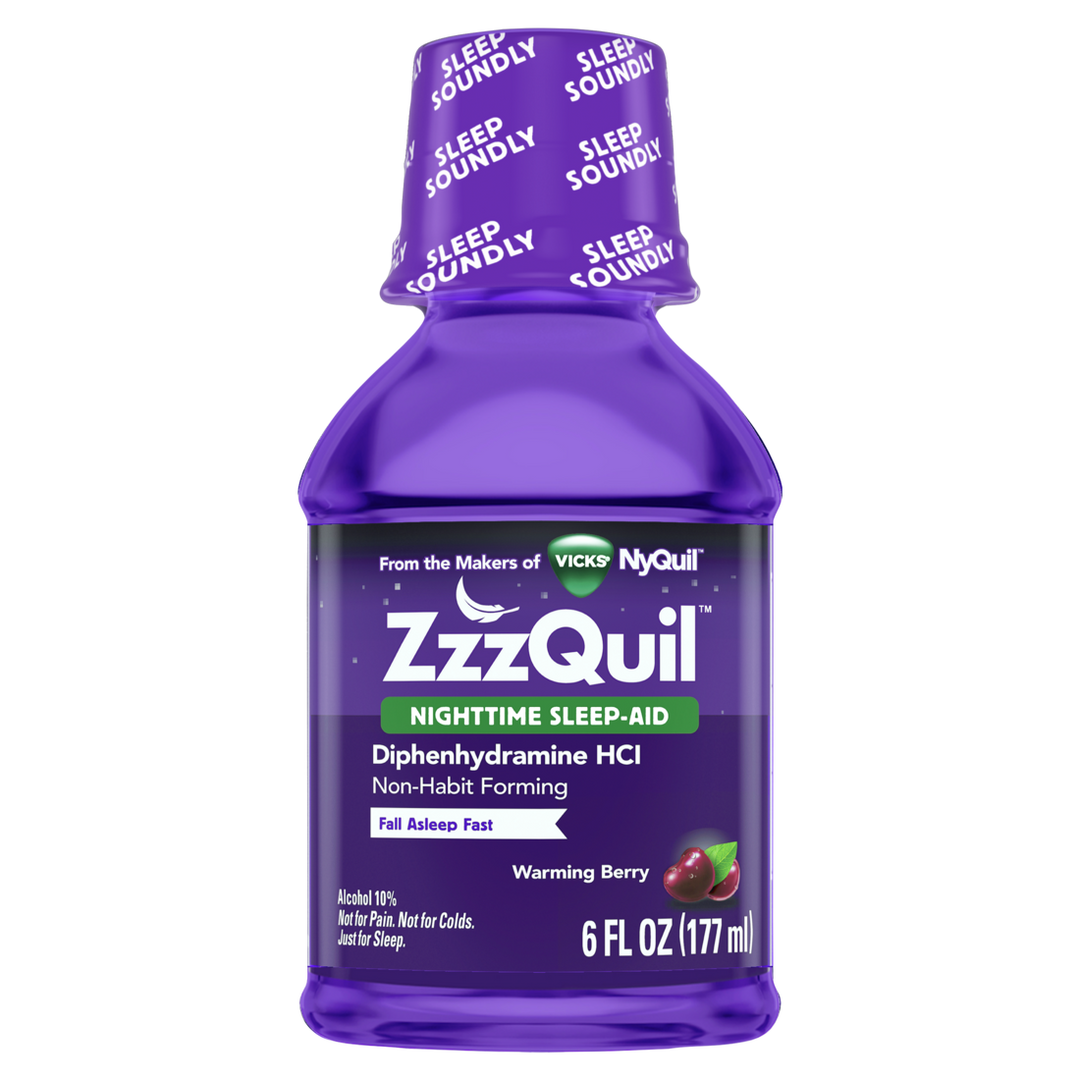 Vicks Zzzquil Night Time Sleep Aid Liquid-6 fl oz.-3/Box-4/Case