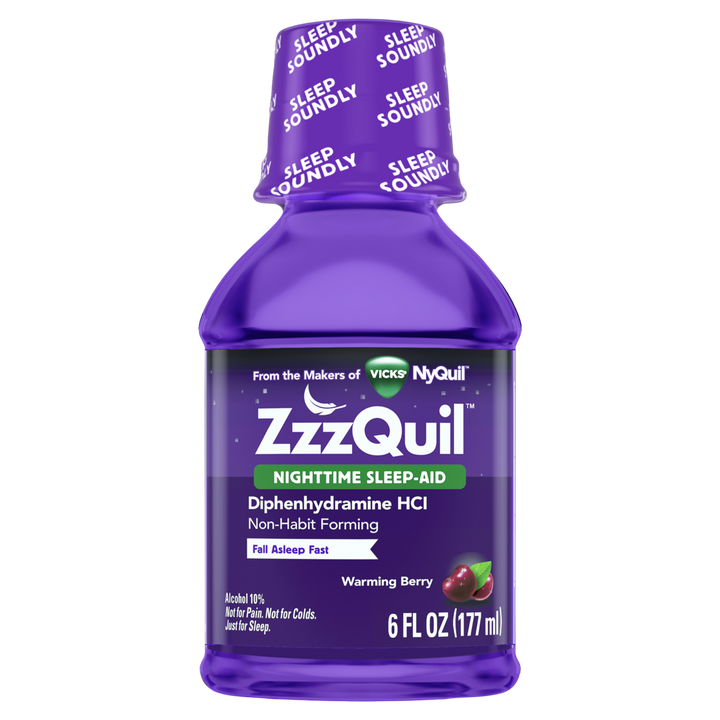 Vicks Zzzquil Night Time Sleep Aid Liquid-6 fl oz.-3/Box-4/Case