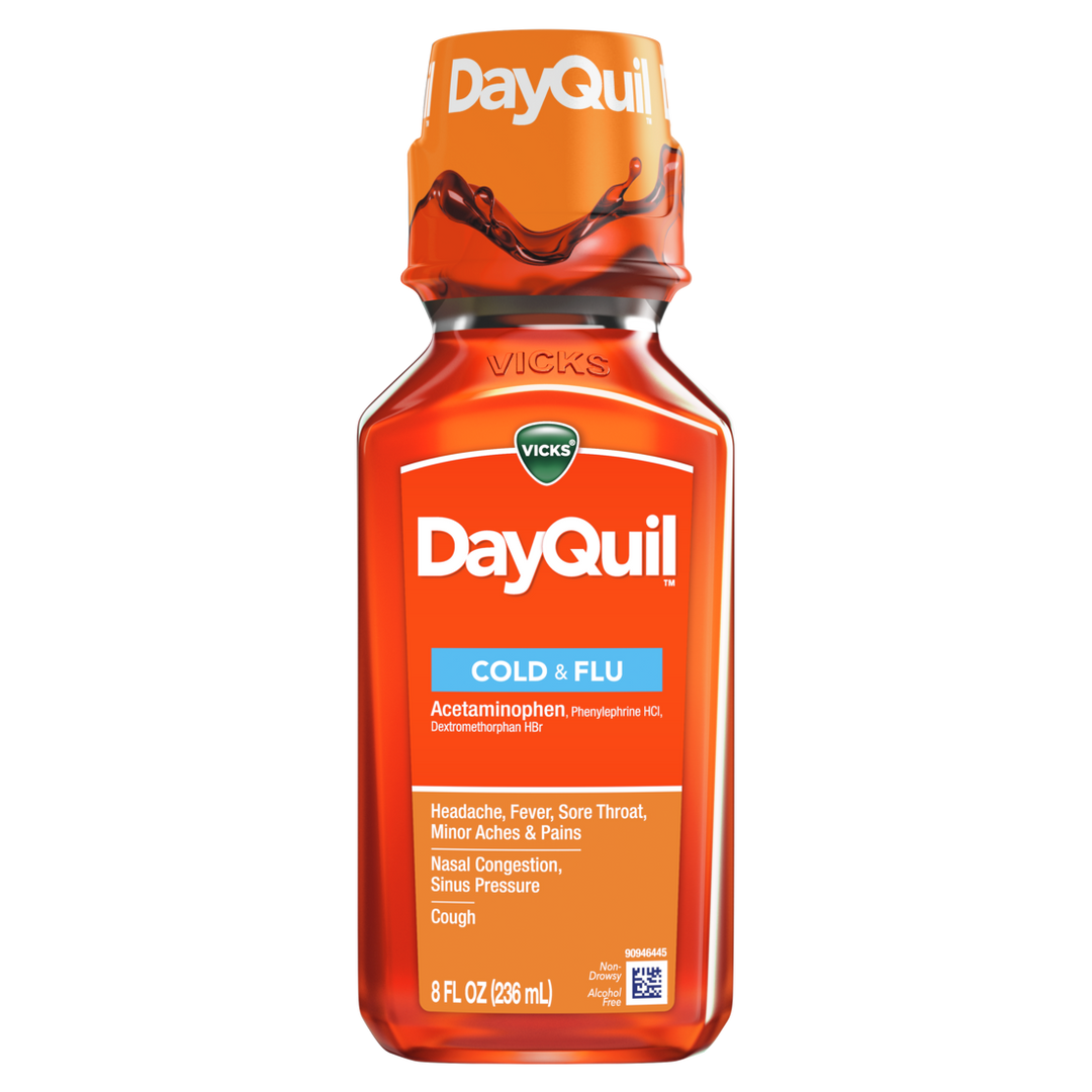 Vicks Liquid Dayquil-8 fl oz.s-12/Case