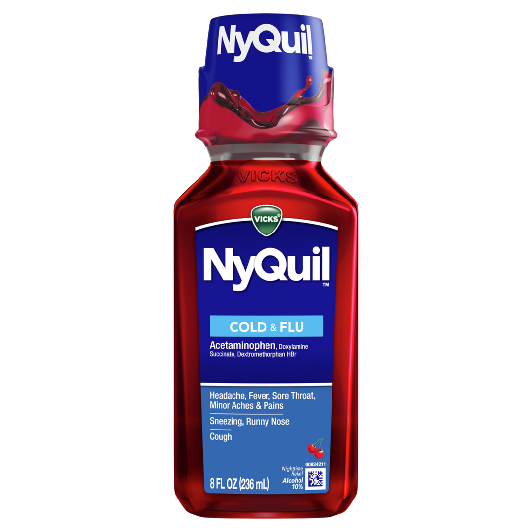Vicks Nyquil Liquid Cherry-8 fl oz.-12/Case