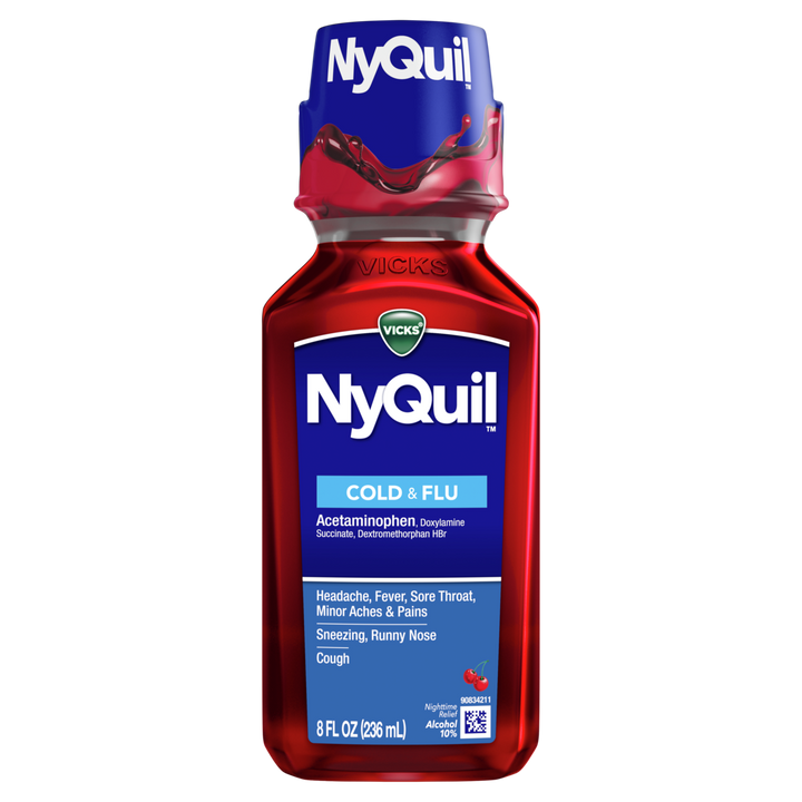 Vicks Nyquil Liquid Cherry-8 fl oz.-12/Case