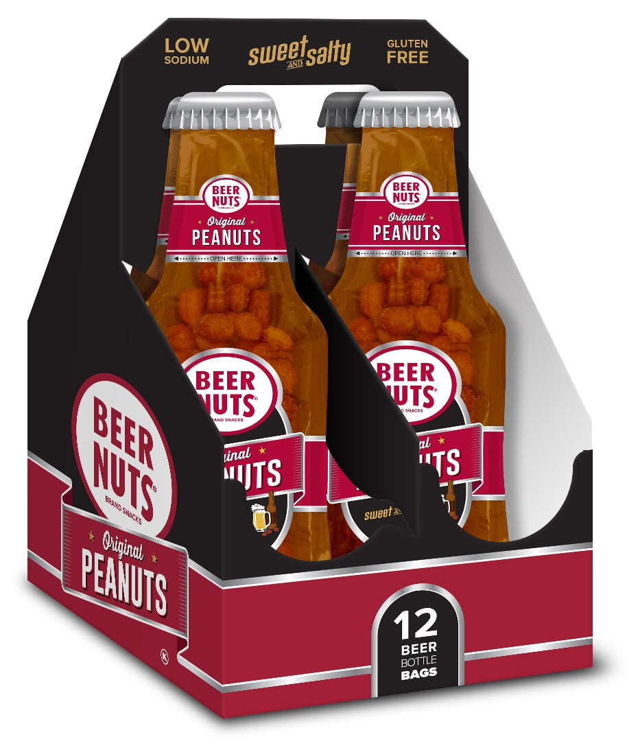 Beer Nuts Original Sweet And Salty Peanut Beer Bottle Bag-1.75 oz.-12/Box-4/Case