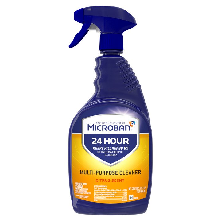 Microban Multi-Purpose Disinfecting Spray Cleaner Citrus Ready-To-Use Liquid-32 oz.-6/Case