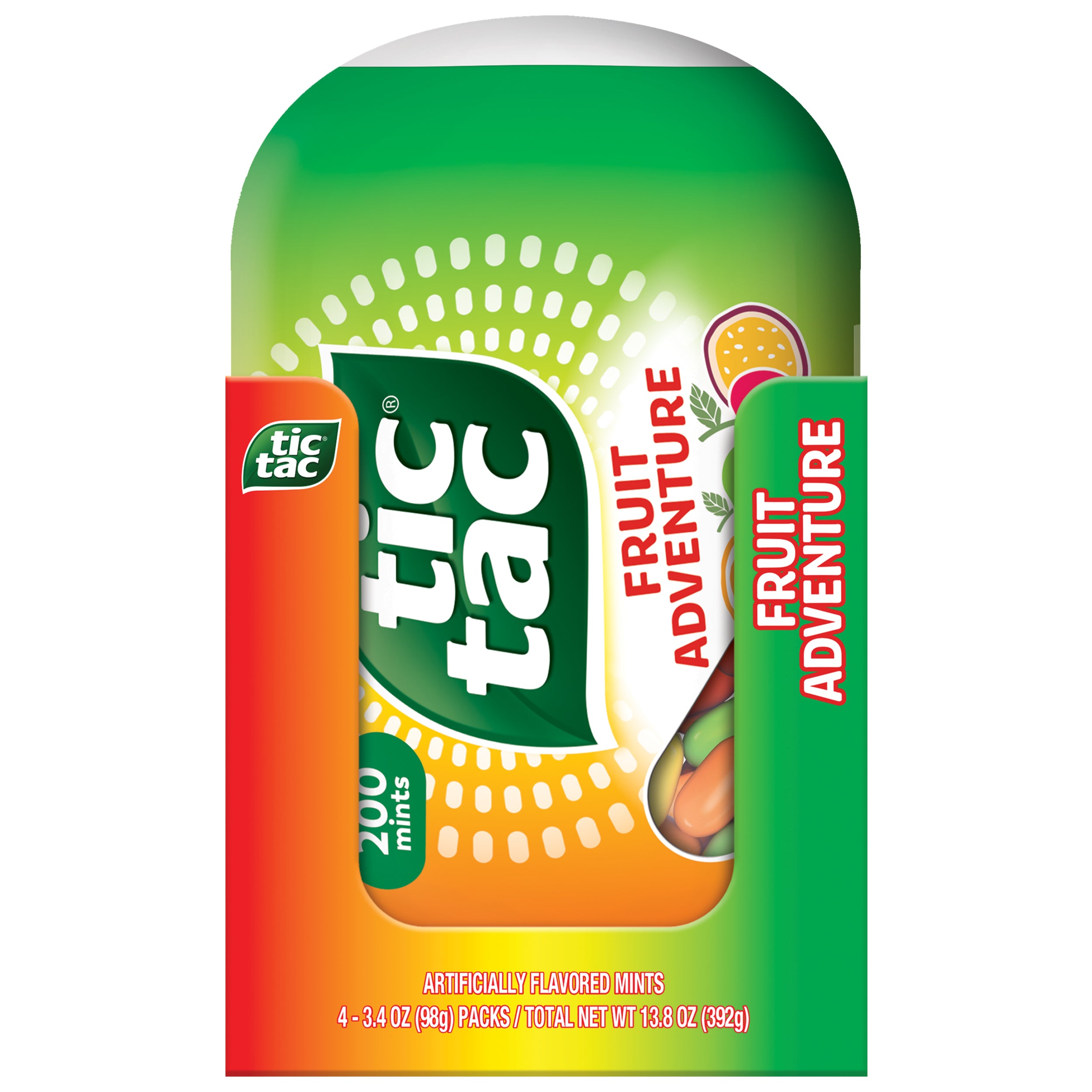 Tic Tac Fruit Adventure Bottle Pack-3.4 oz.-4/Box-12/Case MPN