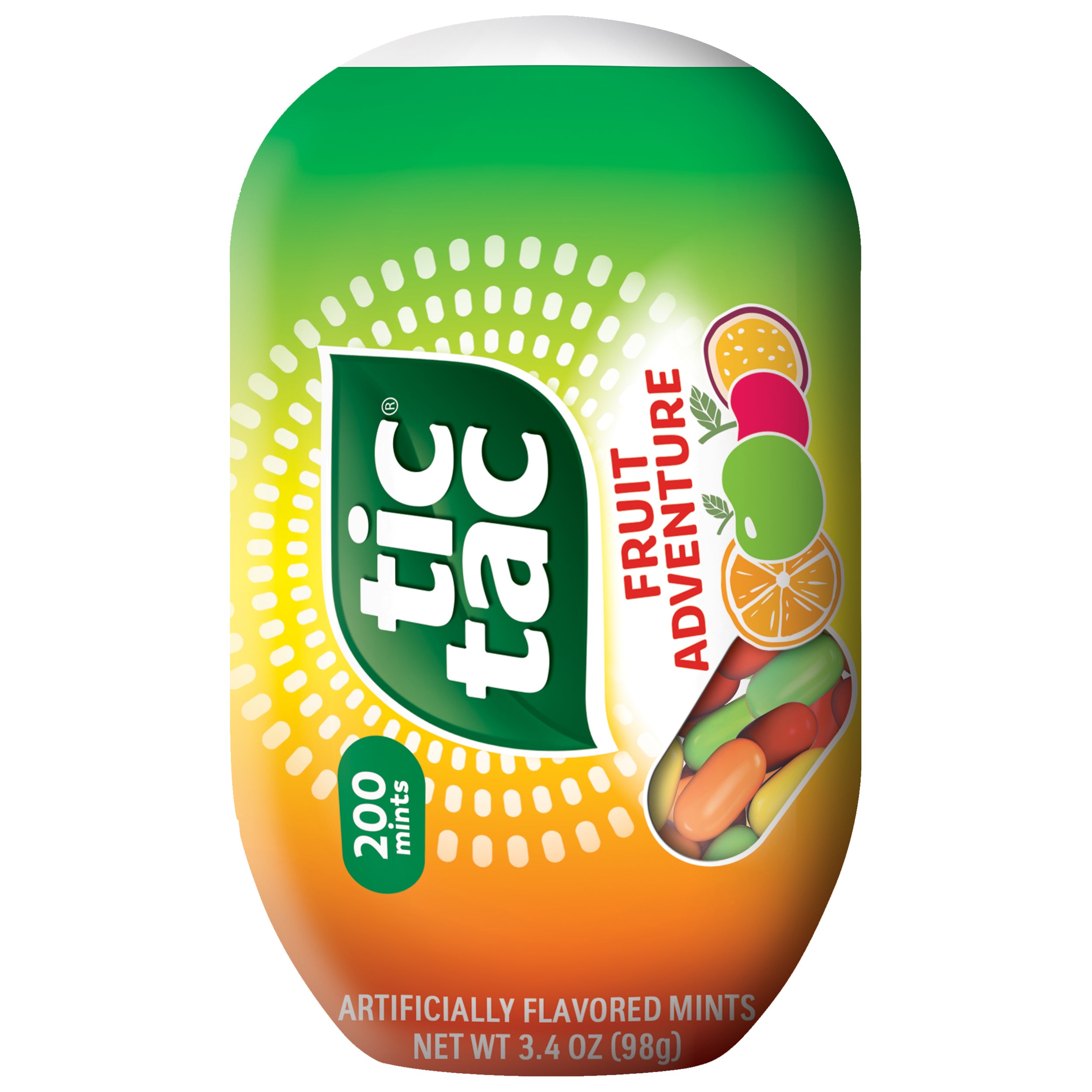 Tic Tac Fruit Adventure Bottle Pack-3.4 oz.-4/Box-12/Case MPN