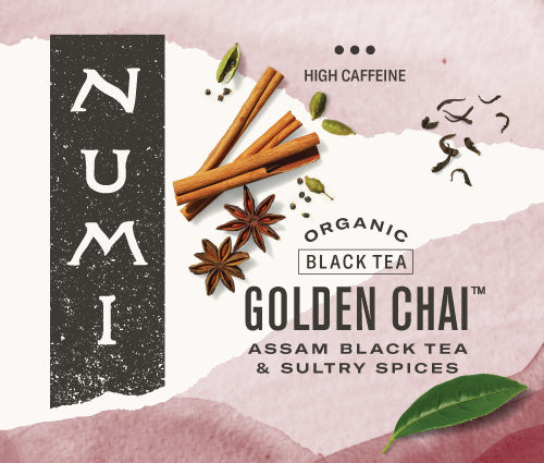 Numi Organic Tea Golden Chai Black Tea-100 Count-1/Case