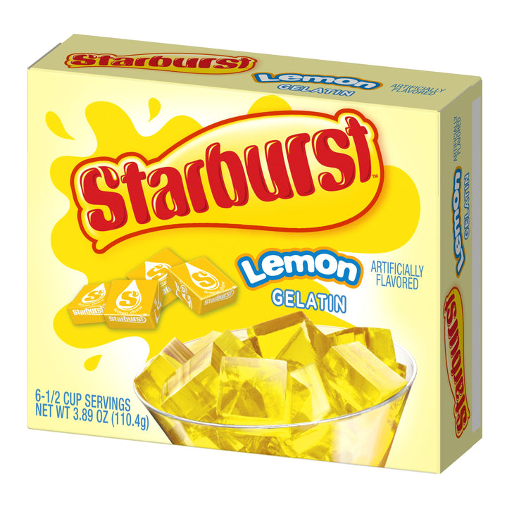 Starburst Lemon Flavored Gelatin Mix-3.89 oz.-12/Case