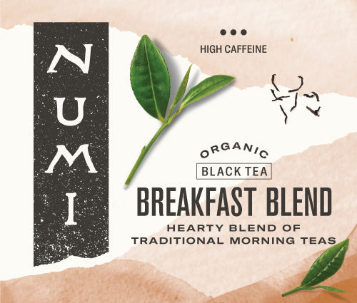 Numi Organic Tea Breakfast Blend Black Tea-100 Count-1/Case