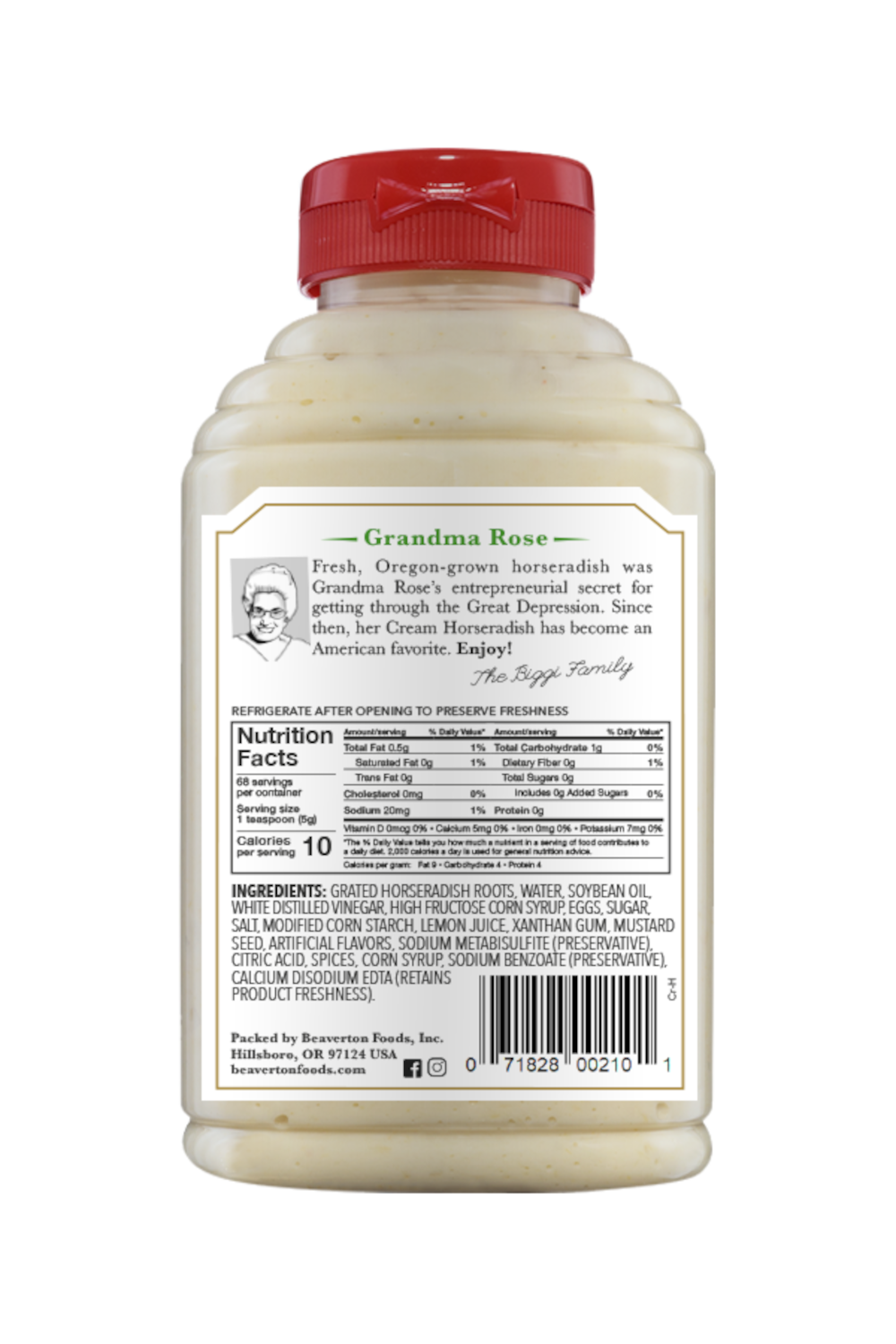 Beaver Cream Style Horseradish Bottle-12 oz.-6/Case