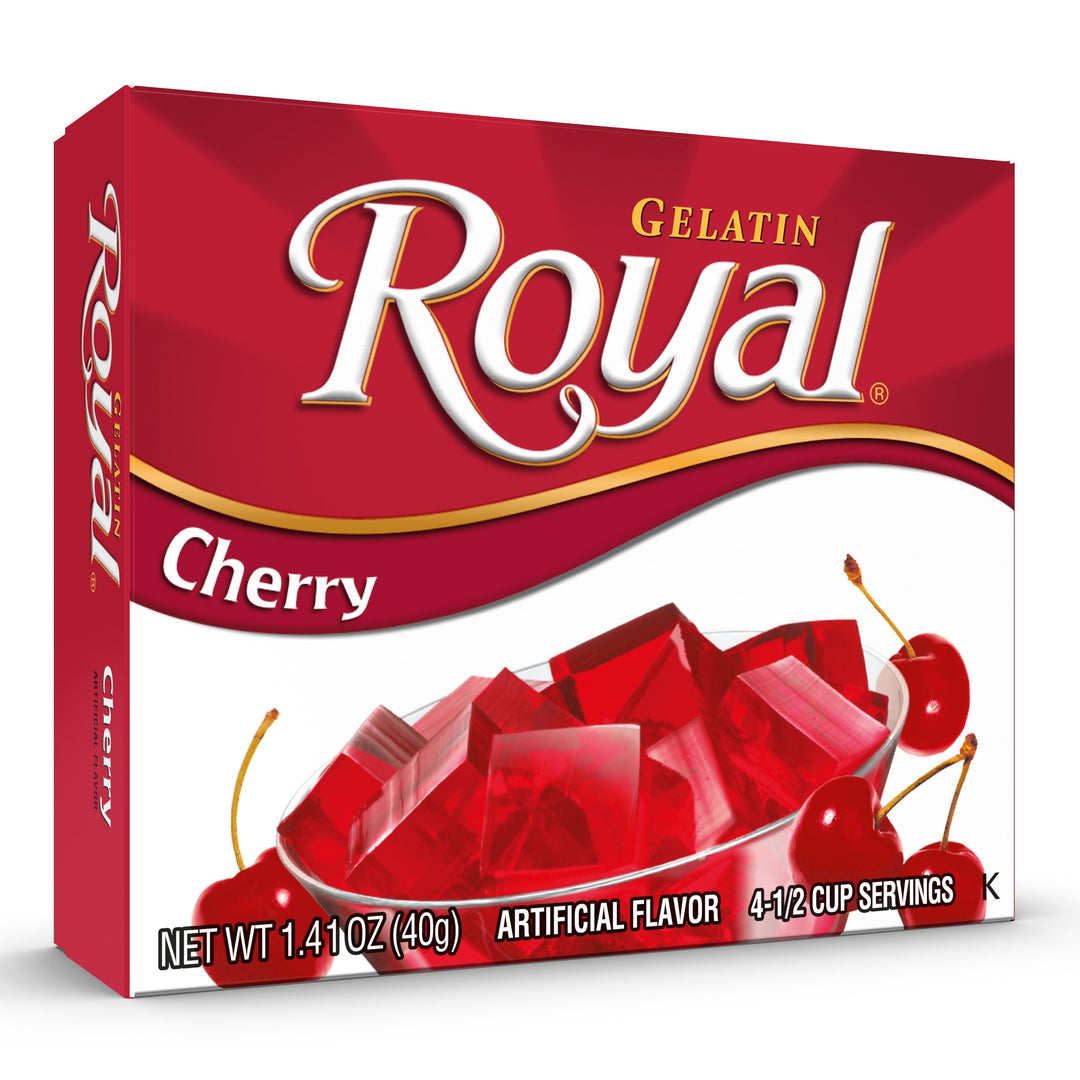 Royal Cherry Flavored Gelatin Mix-1.41 oz.-12/Case