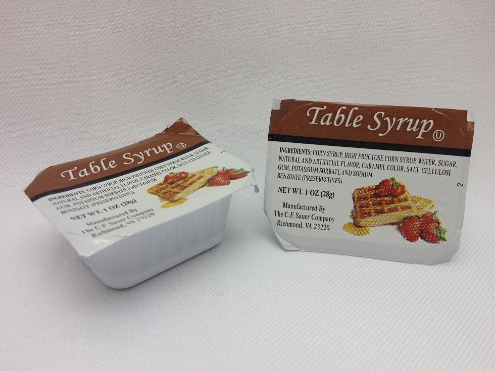Sauer Regular Table Syrup Cup Single Serve-1 oz.-100/Case